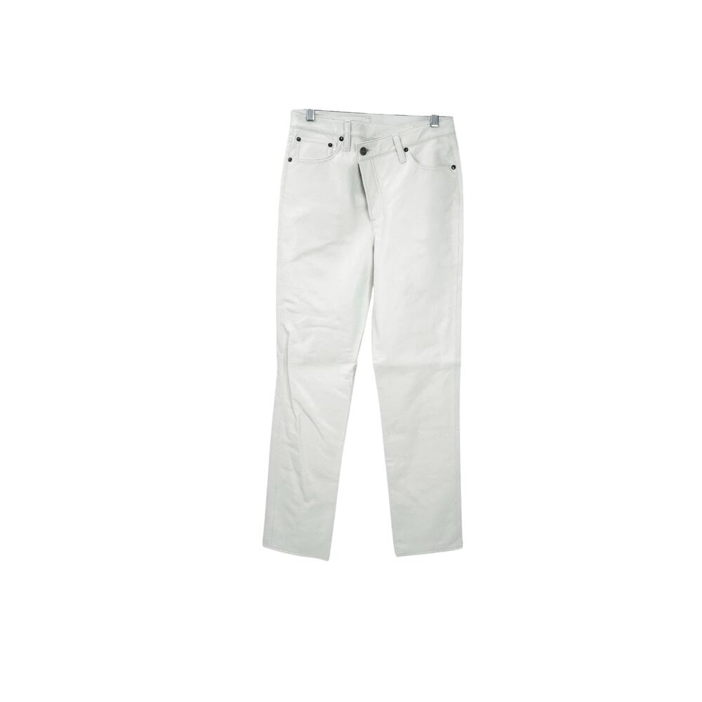 Agolde A9082-1285 Recycled Leather Criss Cross Straight Lace White Size 26 NWT - Picture 5 of 13